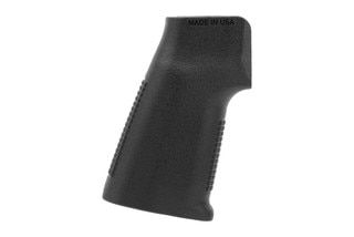 Ergonomic black AR-15 pistol grip.